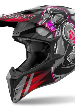 WRC55 AIROH WRAAP CYBER CASCO ENDURO CROSS OFF ROAD RED MATT Direttamente Dal Produttore