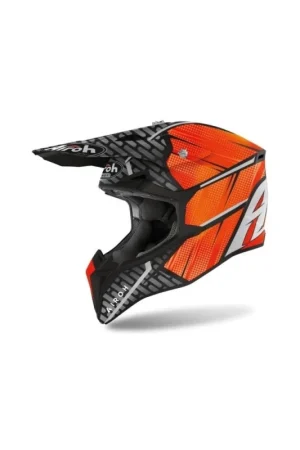 WRI32 AIROH WRAAP IDOL CASCO ENDURO CROSS OFF ROAD ORANGE MATT Esclusivo