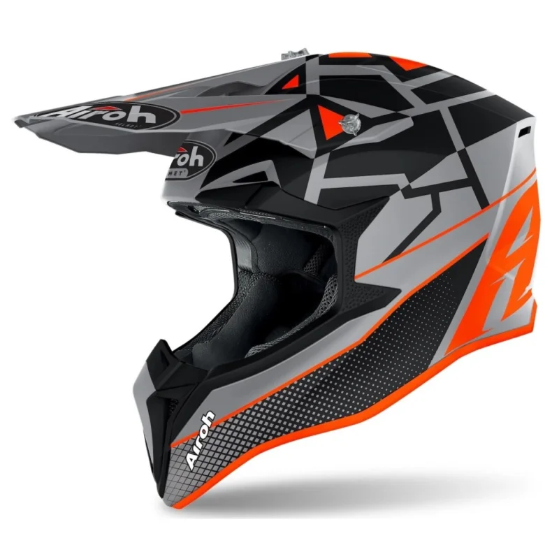 WRM32Y AIROH WRAAP YOUTH (VERS. PER RAGAZZI) - MOOD CASCO ENDURO CROSS OFF ROAD ORANGE MATT - XXS Di Tendenza