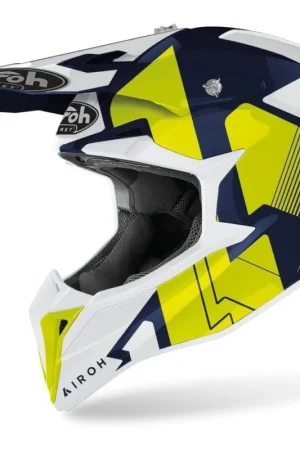 WRRA18 AIROH WRAAP RAZE CASCO ENDURO CROSS OFF ROAD BLUE GLOSS Ultime Pezzi