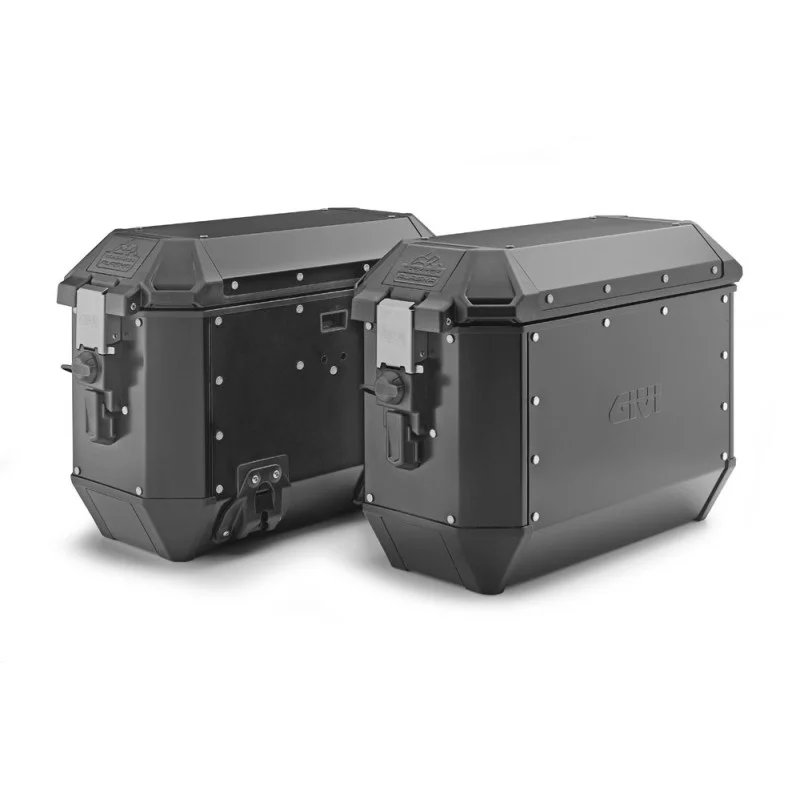 Promozione Coppia Valigie Laterali Givi Trekker Alaska 36 Litri Alluminio Nero