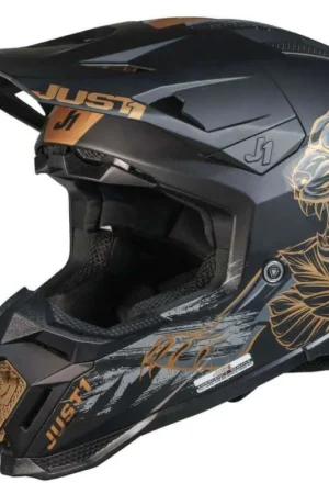 Vendita Finale Casco Moto Cross Enduro Just1 J40 06 Panter Nero Opaco
