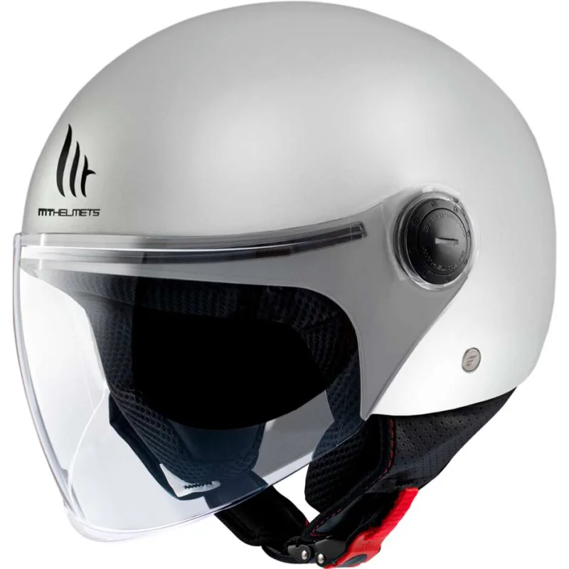 Casco Moto Jet Mt Helmets STREET S Solid A0 Bianco Lucido 22.06 Promozione Esclusiva