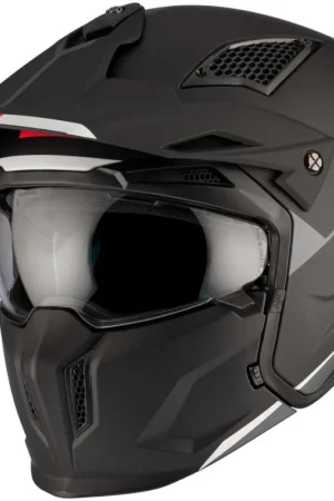 Saldi Casco Moto Trial Mt Helmet STREETFIGHTER SV S Solid Nero Opaco