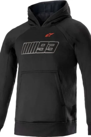 Reso Gratuito Felpa Casual Alpinestars MM93 THUNDER HOODIE Rosso Nero