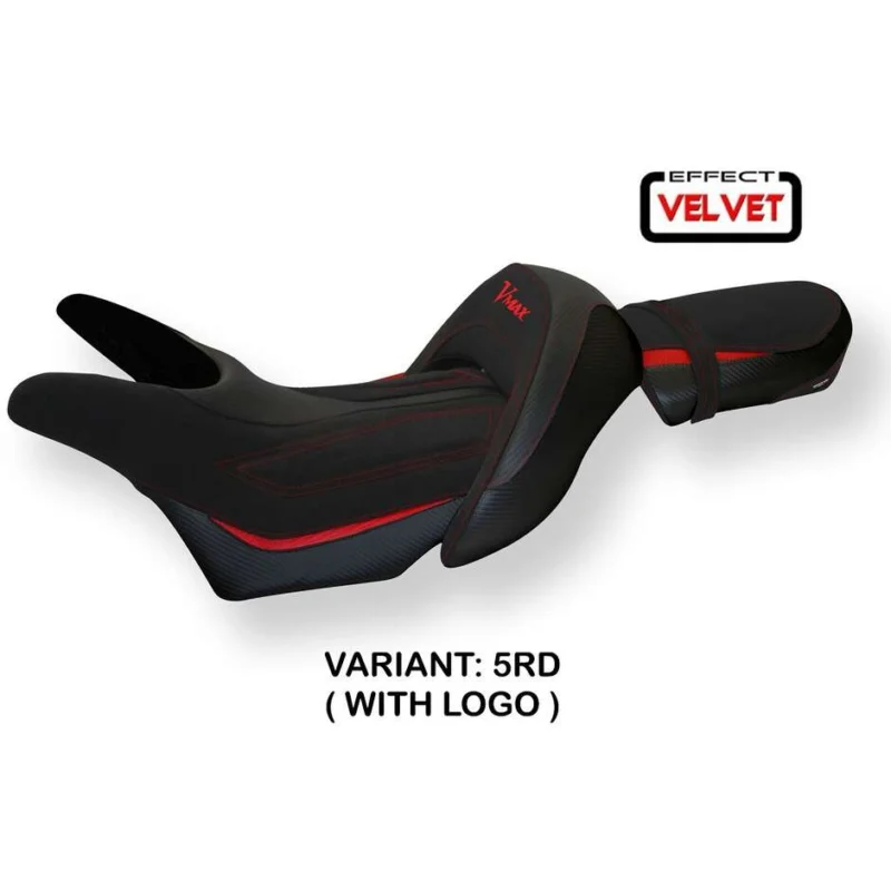 Reso Gratuito Rivestimento Sella TPZ Italia Specifico Per Yamaha V-Max 1700 2008 - 2017 Modello Odessa Velvet