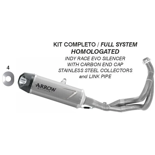 A Buon Prezzo Scarico Completo Arrow Indy Race EVO alluminio con fondello carby Per Kawasaki NINJA 650 / Z 650 (21-23)