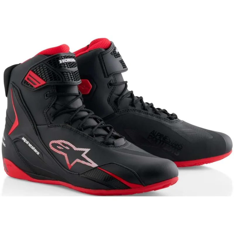 A Buon Prezzo Scarpe Moto Alpinestars HONDA FASTER-4 Nero Rosso