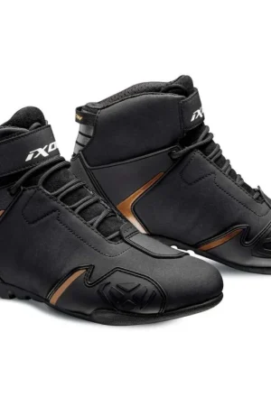 Vendita Finale Scarpe Moto Donna Tecniche Sportive Ixon GAMBLER WP LADY Nero Oro