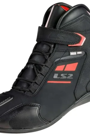 Vendita Finale Scarpe Moto Sportive Impermeabili Ls2 GARRA MAN WP Nero Rosso