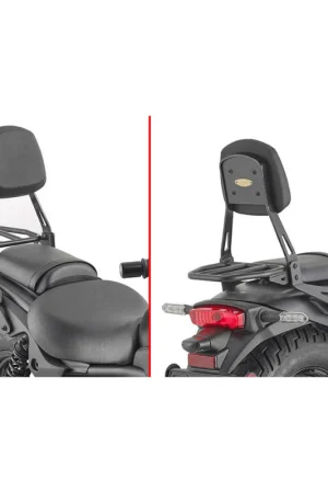 Acquista Ora Schienalino specifico nero con portapacchino Givi TS4134C Per KAWASAKI Eliminator 500 (24 > 26)