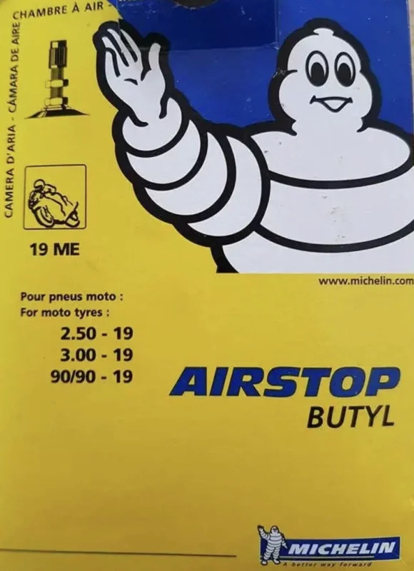 Ultima Occasione Camera d'aria Michelin 19ME 90/90 19 2.50 19 3.00 19 moto valvola auto schrader