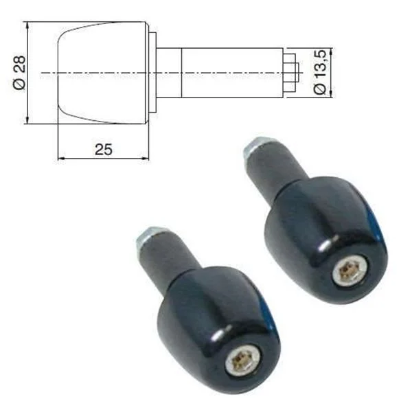 Affare pesi manubrio alluminio nero diametro 13,5