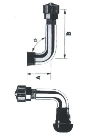 Acquista Ora valvola tubeless curvata