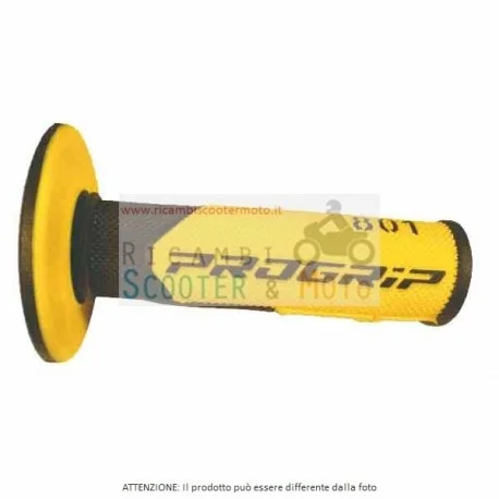 Popolare Manopole Cross Dual Density Giallo Progrip Universale 801 Y