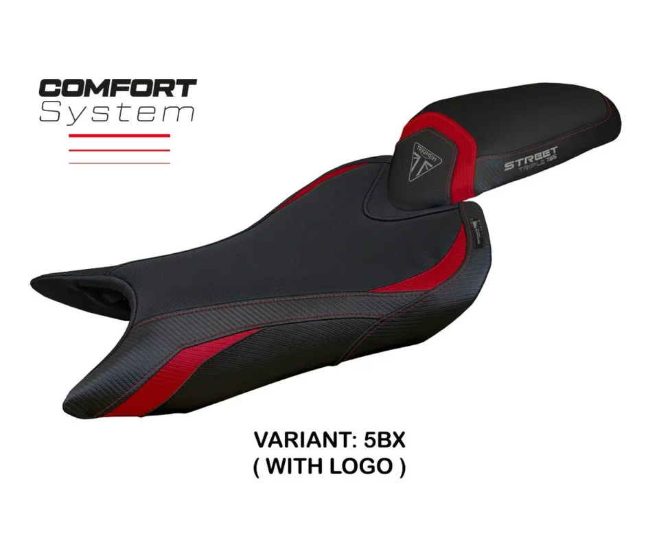 Prezzo Ridotto Rivestimento sella Norwich Comfort System Bordeaux BX + logo Tpz compatibile per TRIUMPH STREET TRIPLE 765Modelli dal 2023 al 2026 TRST765NC-5BX-1