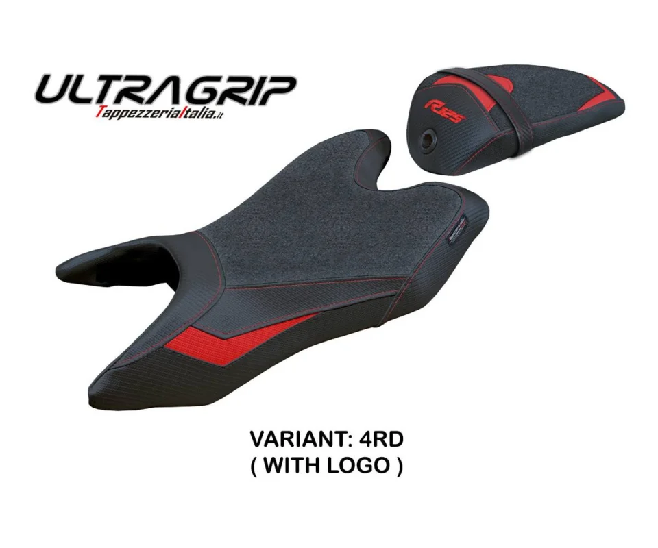 Offerta Del Giorno Rivestimento sella Ashwy Ultragrip Rosso RD + logo Tpz compatibile per YAMAHA R125Modelli dal 2019 al 2022 YAR12519AU-4RD-1