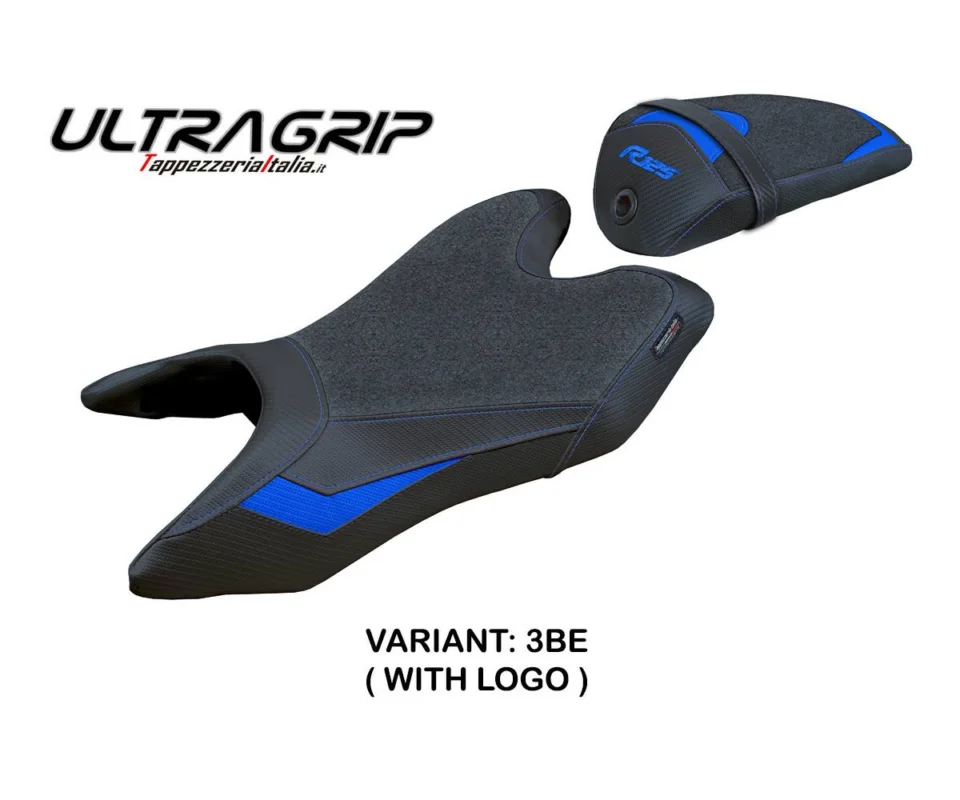 Rivestimento sella Ashwy Ultragrip Blu BE + logo Tpz compatibile per YAMAHA R125Modelli dal 2019 al 2022 YAR12519AU-3BE-1 Novità