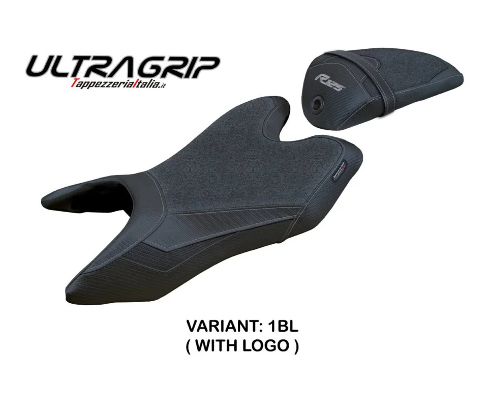Rivestimento sella Ashwy Ultragrip Nero BL + logo Tpz compatibile per YAMAHA R125Modelli dal 2019 al 2022 YAR12519AU-1BL-1 Prezzo Basso