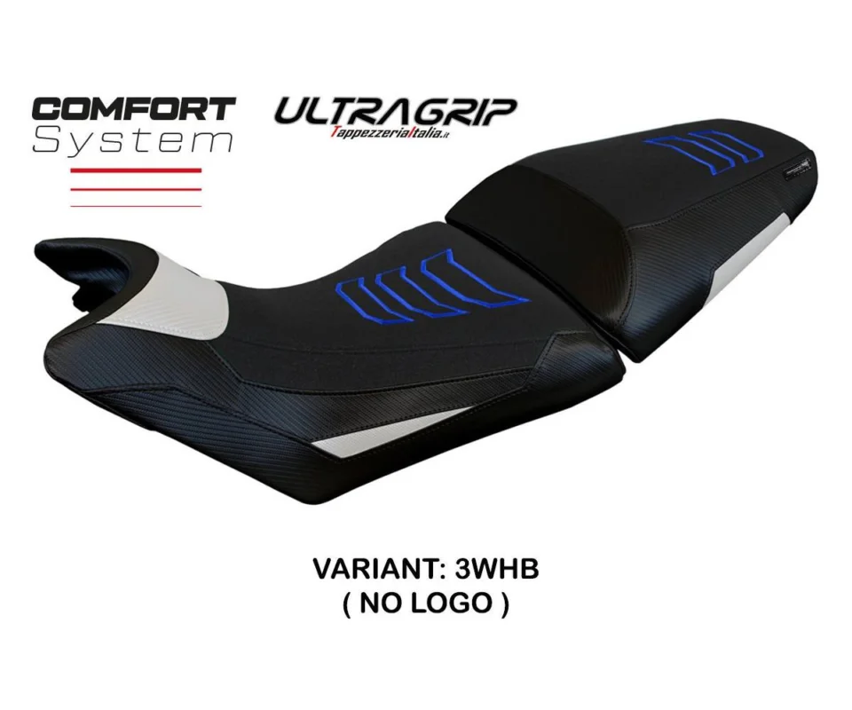 Promo Stagionale Rivestimento sella Norvik Comfort System Ultragrip Bianco - Blu WHB Tpz compatibile per HUSQVARNA NORDEN 901Modelli dal 2022 al 2026 HUNONUC-3WHB-2