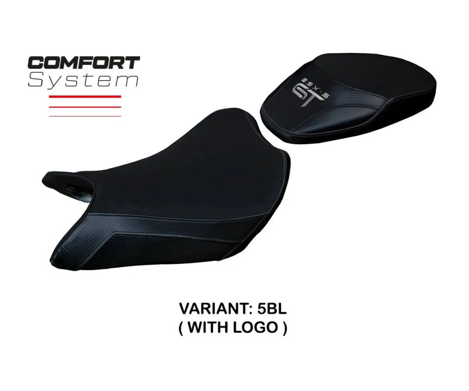 Reso Gratuito Rivestimento sella Loei Comfort System Nero BL + logo Tpz compatibile per SUZUKI GSX S 1000 GTModelli dal 2021 al 2026 SGSXGTLC-5BL-1