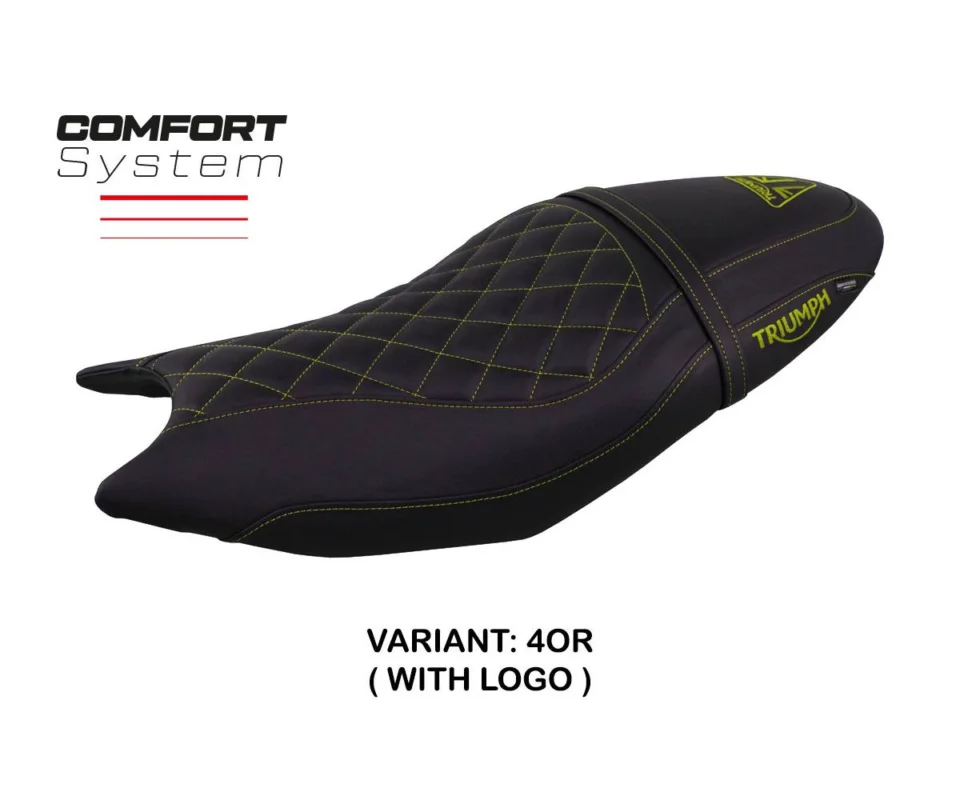 Rivestimento sella Sihlar Comfort System Giallo YL + logo Tpz compatibile per TRIUMPH TRIDENT 660Modelli dal 2021 al 2026 TTRD66SC-5YL-1 Promozione