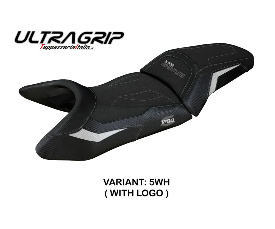 Saldi Rivestimento sella Lumiar Ultragrip Bianco WH + logo Tpz compatibile per KTM 1290 SUPER ADVENTURE SModelli dal 2021 al 2026 KT129ASLU-5WH-1