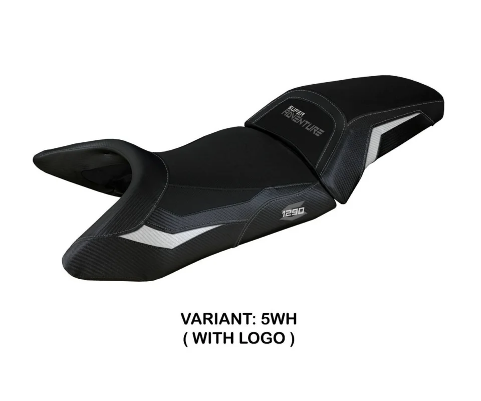 Subito Disponibile Rivestimento sella Lumiar Bianco WH + logo Tpz compatibile per KTM 1290 SUPER ADVENTURE SModelli dal 2021 al 2026 KT129ASL-5WH-1