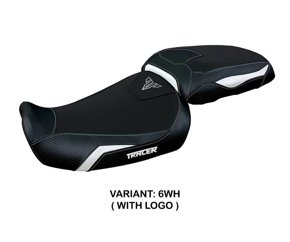 Ultimissimo Modello Rivestimento sella Gadir Bianco WH + logo Tpz compatibile per YAMAHA TRACER 9 / 9 GTModelli dal 2021 al 2024 YT9GTG-6WH-1