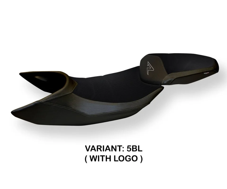 Saldi Rivestimento sella Darius 3 Nero BL + logo Tpz compatibile per KTM 1290 SUPER DUKE RModelli dal 2014 al 2019 KTDKD3-5BL-3