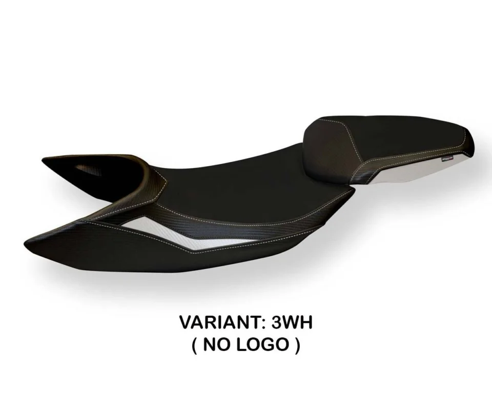 Quantità Limitata Rivestimento sella Darius 3 Bianco WH Tpz compatibile per KTM 1290 SUPER DUKE RModelli dal 2014 al 2019 KTDKD3-3WH-4