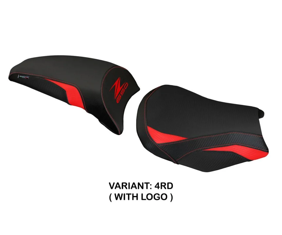 Acquista Ora Rivestimento sella Cave 1 Rosso RD + logo Tpz compatibile per KAWASAKI Z 650Modelli dal 2017 al 2026 KWZ65C1-4RD-1