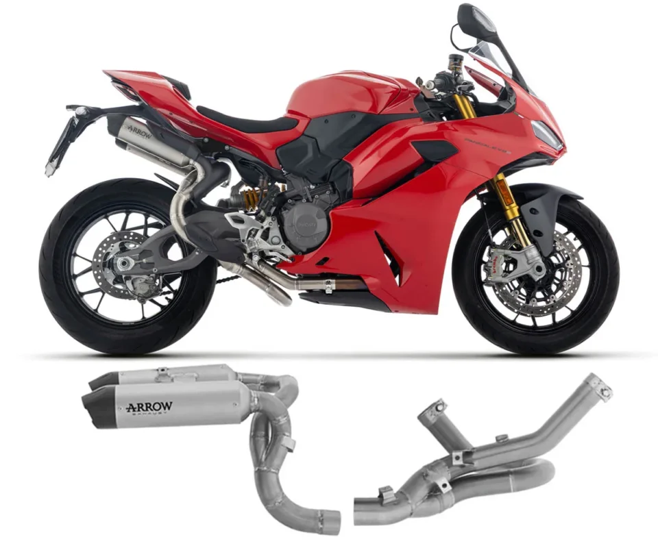 Scarico Completo Arrow Round Sil Titanio Coppa in Carbonio per Ducati Panigale V2 /SModelli dal 2025 al 2026 77504PR + 71810MI Occasione Imperdibile