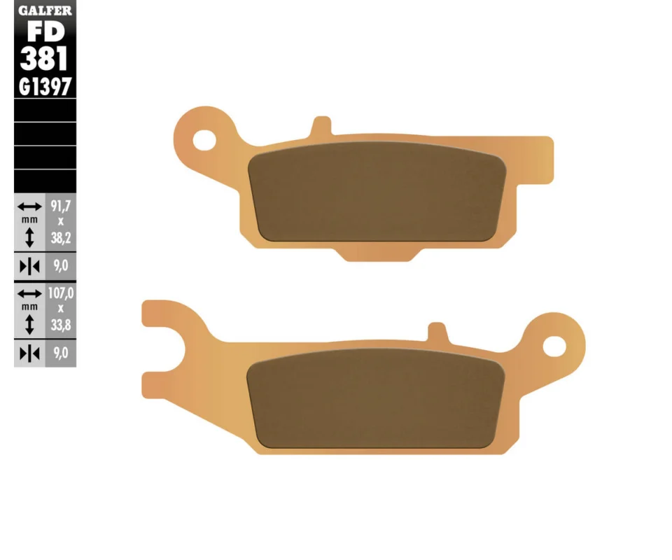Compra Online Galfer Pastiglie Freno Posteriore per YAMAHA 4Wheels YFM 550 GRIZZLY DER./RIGHTModelli dal 2009 al 2013FD381G1397