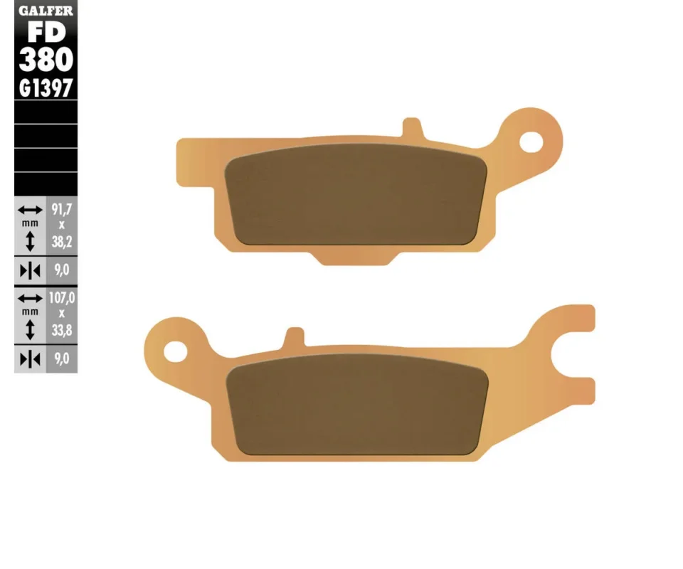 Galfer Pastiglie Freno Posteriore per YAMAHA 4Wheels YFM 700 GRIZZLY IZQ./LEFTModelli: 2007FD380G1397 Offerta Lampo