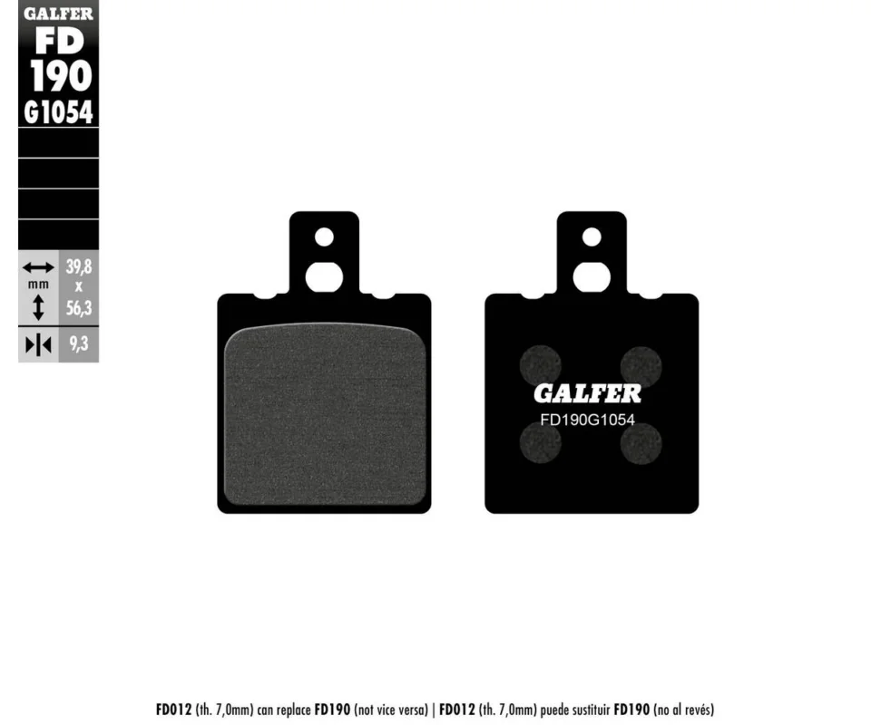 Galfer Pastiglie Freno Posteriore per HONDA NSR 125 F ( I )Modelli: 1990FD190G1054 Super Prezzo