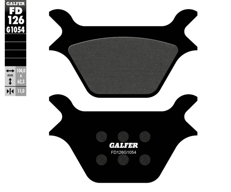 Professionale Galfer Pastiglie Freno Posteriore per HARLEY DAVIDSON FLSTF FAT BOY 1340Modelli dal 1990 al 2011FD126G1054