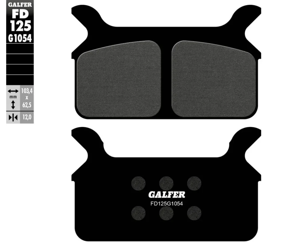 Galfer Pastiglie Freno Posteriore per HARLEY DAVIDSON FLHTC ELECTRA GLIDE CLASSIC 1450Modelli dal 1984 al 2012FD125G1054 Esclusivo