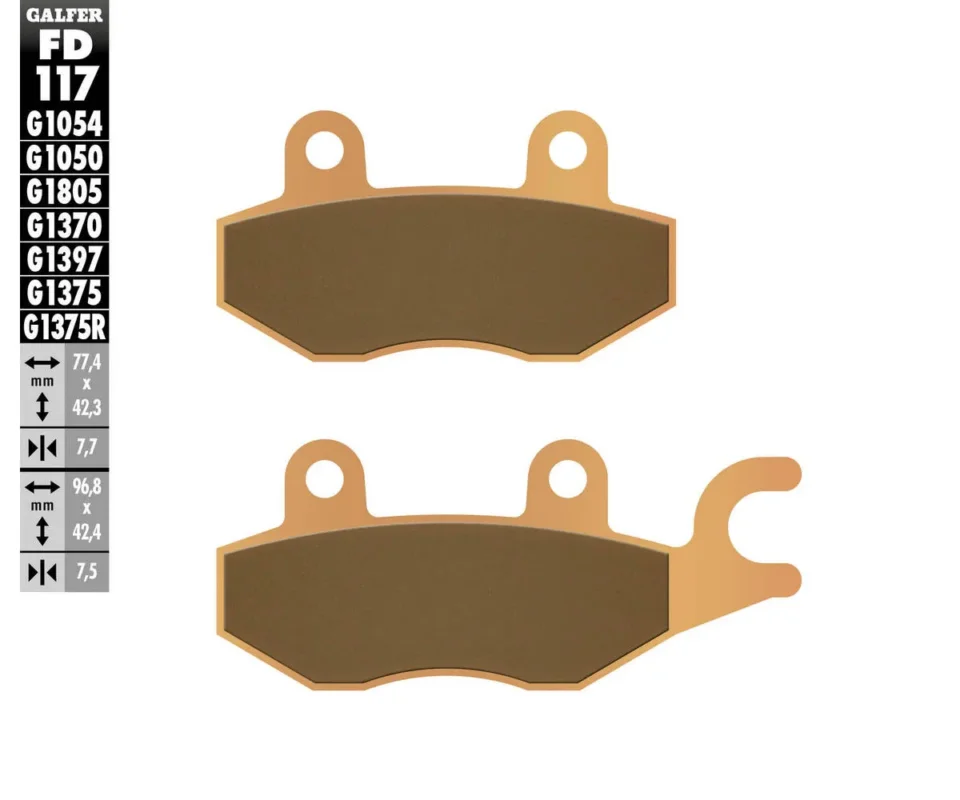 Galfer Pastiglie Freno Posteriore per CAGIVA NAVIGATOR 1000Modelli dal 2000 al 2002FD117G1397 Pagamento Sicuro
