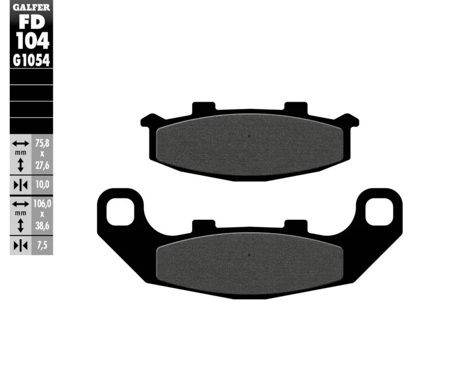 Offerta Limitata Galfer Pastiglie Freno Posteriore per KAWASAKI ZZR 250 (EX 250 H1)Modelli dal 1990 al 1997FD104G1054